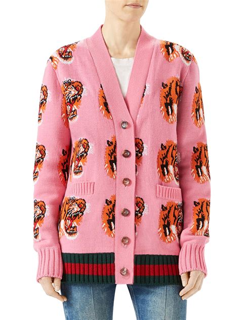 gucci cardigan womens|gucci tiger sweater women.